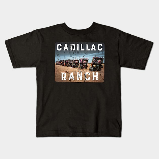 CADILLAC RANCH Kids T-Shirt by Cult Classics